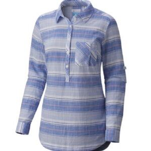 The Columbia PFG Coral Springs™ II Cotton Woven Cotton Tunic Shirt Women’s S EUC
